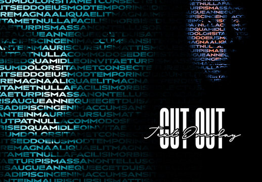 Cut Out Text Effect Mockup
