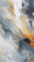 Naklejka premium Elegant and luxurious abstract marble background with a combination of gray and gold colors. Generative AI