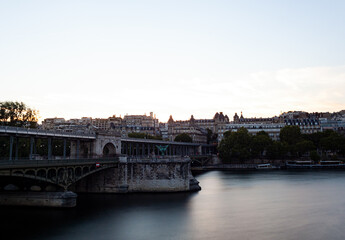 Fototapeta premium The Pont de Bir-Hakeim formerly the Bridge of Passy
