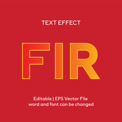 Editable Fire text effect 3d text style effect mockup template