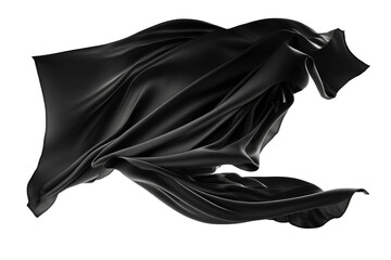 Black silk. Ai. Cutout on transparent