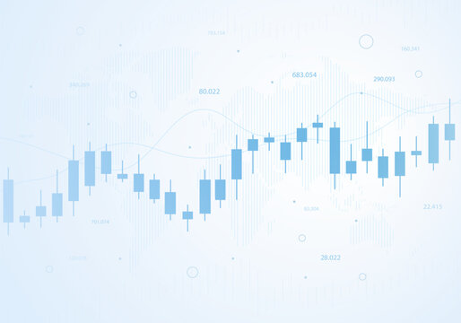 Chart of trading in the stock market or forex. financial investment. Abstract financial background. Vector illustration