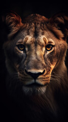 Lion_ultrasharp_photography_hd_wallpaper_inspired_by_the_nature, Generative AI