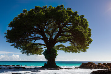 AI fantasy tree on the beach 03