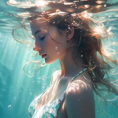 Underwater Anime Girl