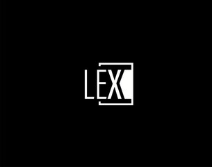 LEX Logo and Graphics Design, Modern and Sleek Vector Art and Icons isolated on black background