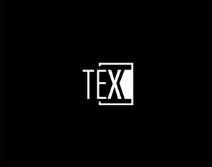 TEX Logo and Graphics Design, Modern and Sleek Vector Art and Icons isolated on black background