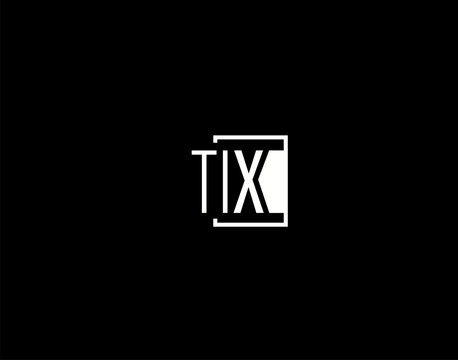 TIX Logo and Graphics Design, Modern and Sleek Vector Art and Icons isolated on black background
