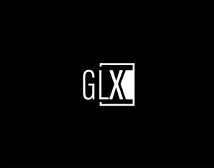 GLX Logo and Graphics Design, Modern and Sleek Vector Art and Icons isolated on black background