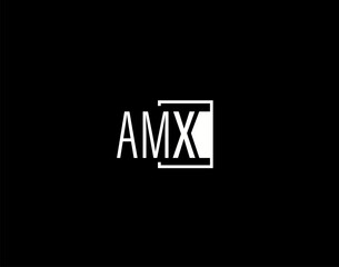 AMX Logo and Graphics Design, Modern and Sleek Vector Art and Icons isolated on black background