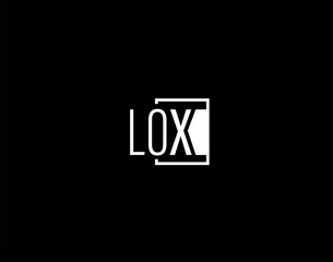 LOX Logo and Graphics Design, Modern and Sleek Vector Art and Icons isolated on black background