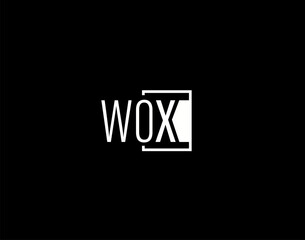 WOX Logo and Graphics Design, Modern and Sleek Vector Art and Icons isolated on black background