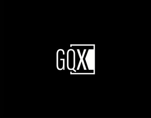 GQX Logo and Graphics Design, Modern and Sleek Vector Art and Icons isolated on black background