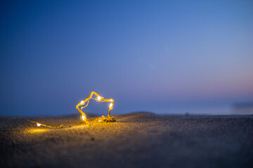 砂浜と星