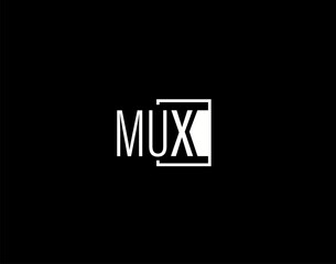 MUX Logo and Graphics Design, Modern and Sleek Vector Art and Icons isolated on black background