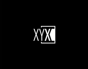 XYX Logo and Graphics Design, Modern and Sleek Vector Art and Icons isolated on black background