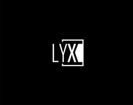 LYX Logo and Graphics Design, Modern and Sleek Vector Art and Icons isolated on black background