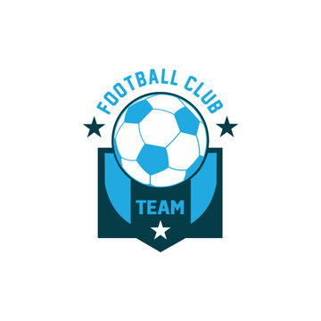 Football club emblem logo, football team vector illustration