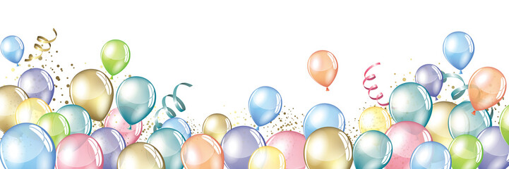 Color balloons background - Festive party design © Orkidia