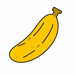 cartoon banana on a white background