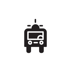 Fototapeta premium Ambulance Car Hospital Solid Icon