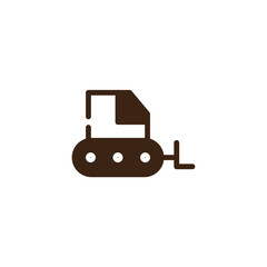 Lift Service Tractor Solid Icon
