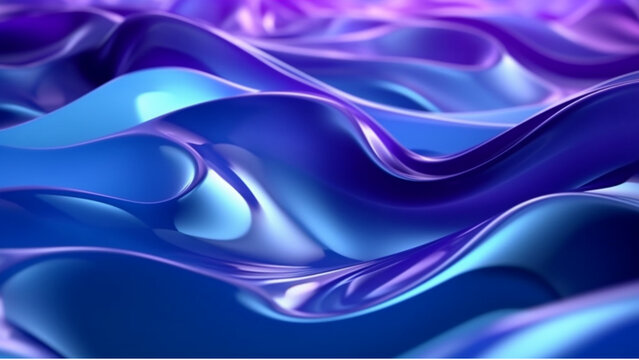 blue and purple water effects stock videos and royaltyfree footage, in the style of fluid shapes, yanjun cheng, realistic detailing, graceful curves, realistic forms, generate AI Art