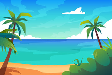 beach summer landscape background