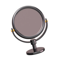 Makeup Mirror. Cute Cosmetics Beauty icon concept. 3D Render Illustration. 