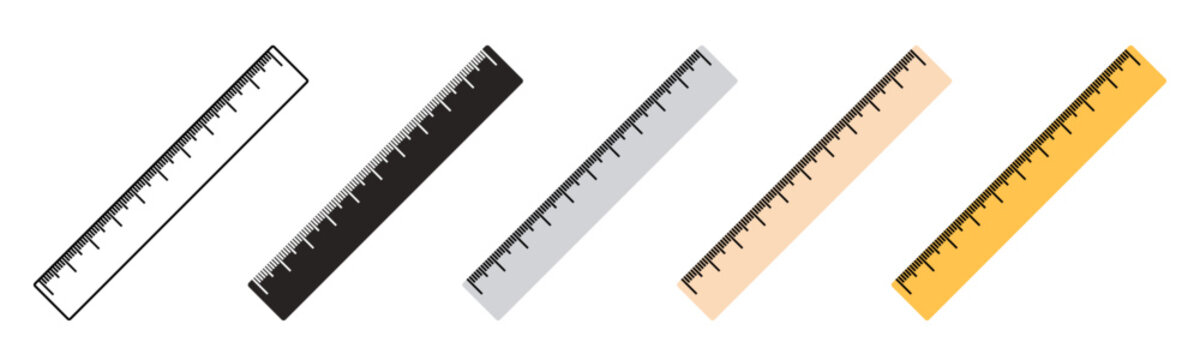 Ruler vector icon.  Measuring tool, school supplies. Vector illustration. EPS 10