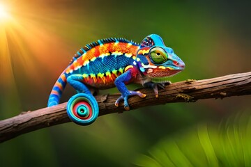 chameleon on a branch