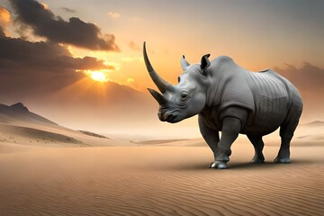 Fototapeta premium rhino, rhinoceros, animal, wildlife, mammal, horn, safari, wild, big, white, nature, isolated, endangered, large, dangerous, zoo, horned, black, huge, grey, park, baby, danger, grass, savannah