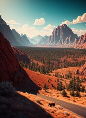 dessert with a blue sky