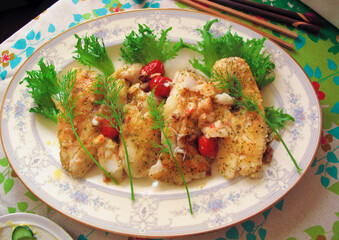 白身魚の香草焼き