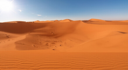 beautiful desert with sand mountains
