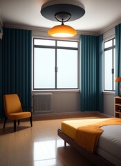 interior with bed