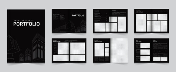 Architecture and interior portfolio or portfolio template design
