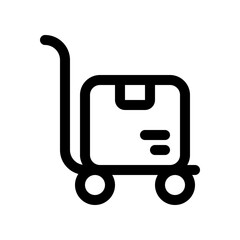 Editable package trolley vector icon. Shipping, delivery, e-commerce, transport, logistics. Part of a big icon set family. Perfect for web and app interfaces, presentations, infographics, etc