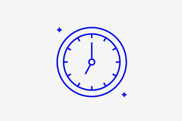time illustration in flat style design, vector icon.
