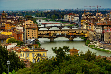 Die Schöne Altstadt Florenz in der Toskana in Italien