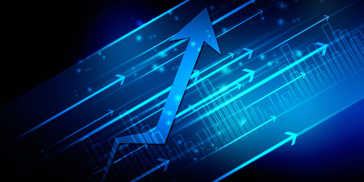 2d rendering illustration business arrow