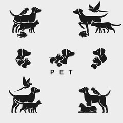Pet set. Collection icon pets. Vector