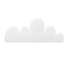 White cloud cute 3D illustration isolated