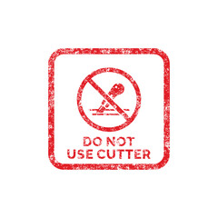 Do not use cutter packaging mark icon symbol vector