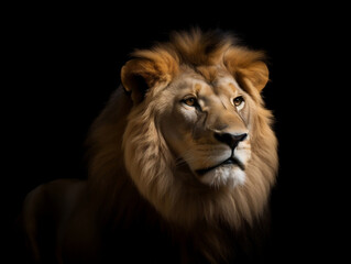 An isolated lion, good for any project. Generative AI