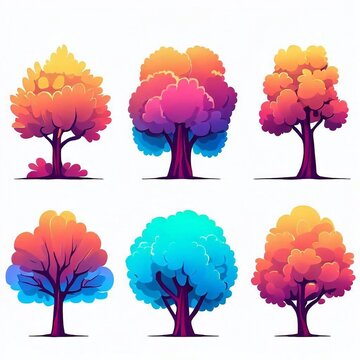 Set tree layout draving seasons