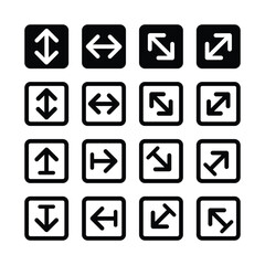 Arrow vector collection. Arrow shapes icon. cursoe flat style isolated on white background