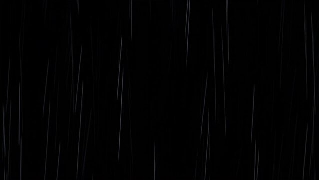 Heavy rain wall falling in front of the camera against black screen in 4k. Raindrops splashing. Rain closeup vfx insert. Practical seamlessly loop-able footage. Rainstorm on black surface.	