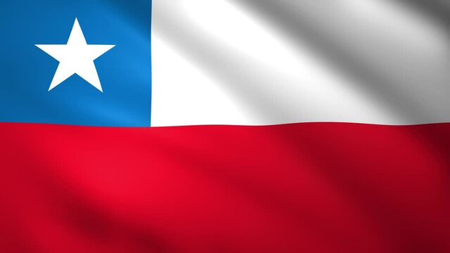 Chile flag waving in the wind