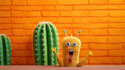 Happy Cactus Wallpaper